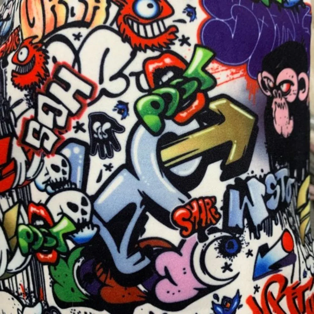 2 New! Gaiter Mask Face Cloth Mask Scarf Cover Up Graffiti Hip‎ Hop Print